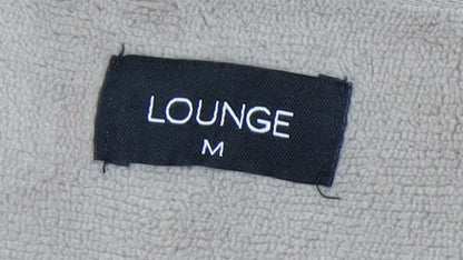Lounge Brown Mock Neck Fleece Sweatshirt Medium