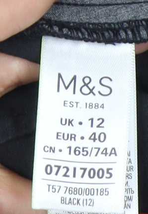 Marks and Spencer Women's Black Skirt Size 12