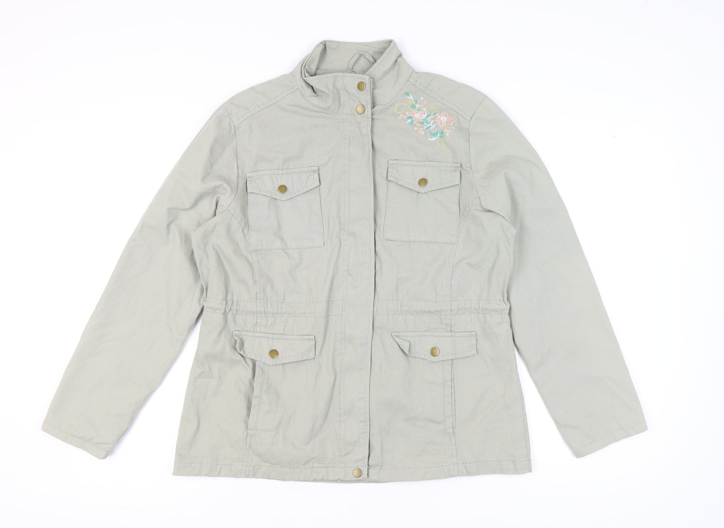 Atlas for Women Grey Embroidered Jacket Size 12