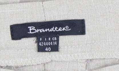Womens UK Size 12 Brandtex   Beige Trousers