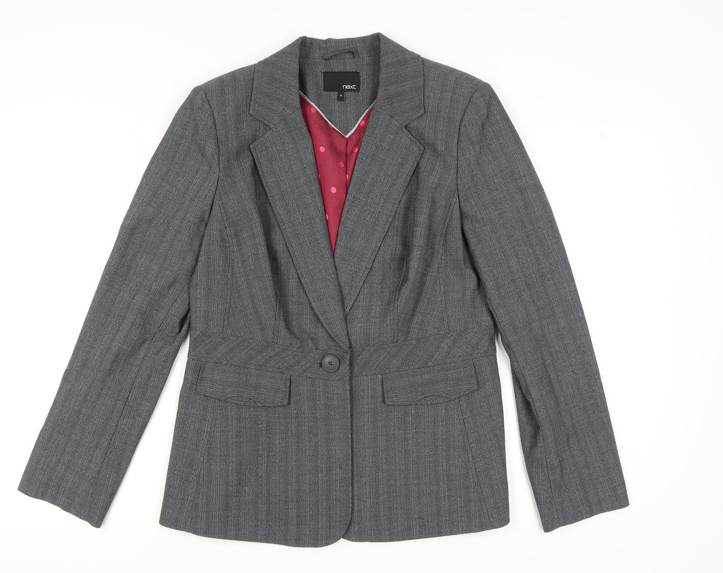 Next Women's Grey Blazer - Size 16, Classic Fit