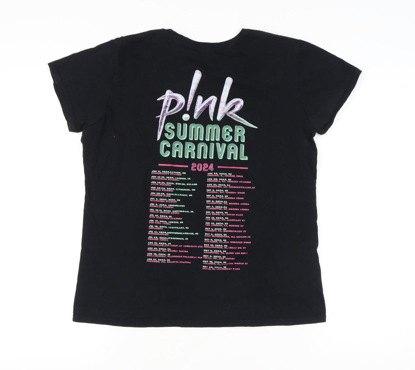 Womens UK Size L Gildan Black Jersey T-Shirt