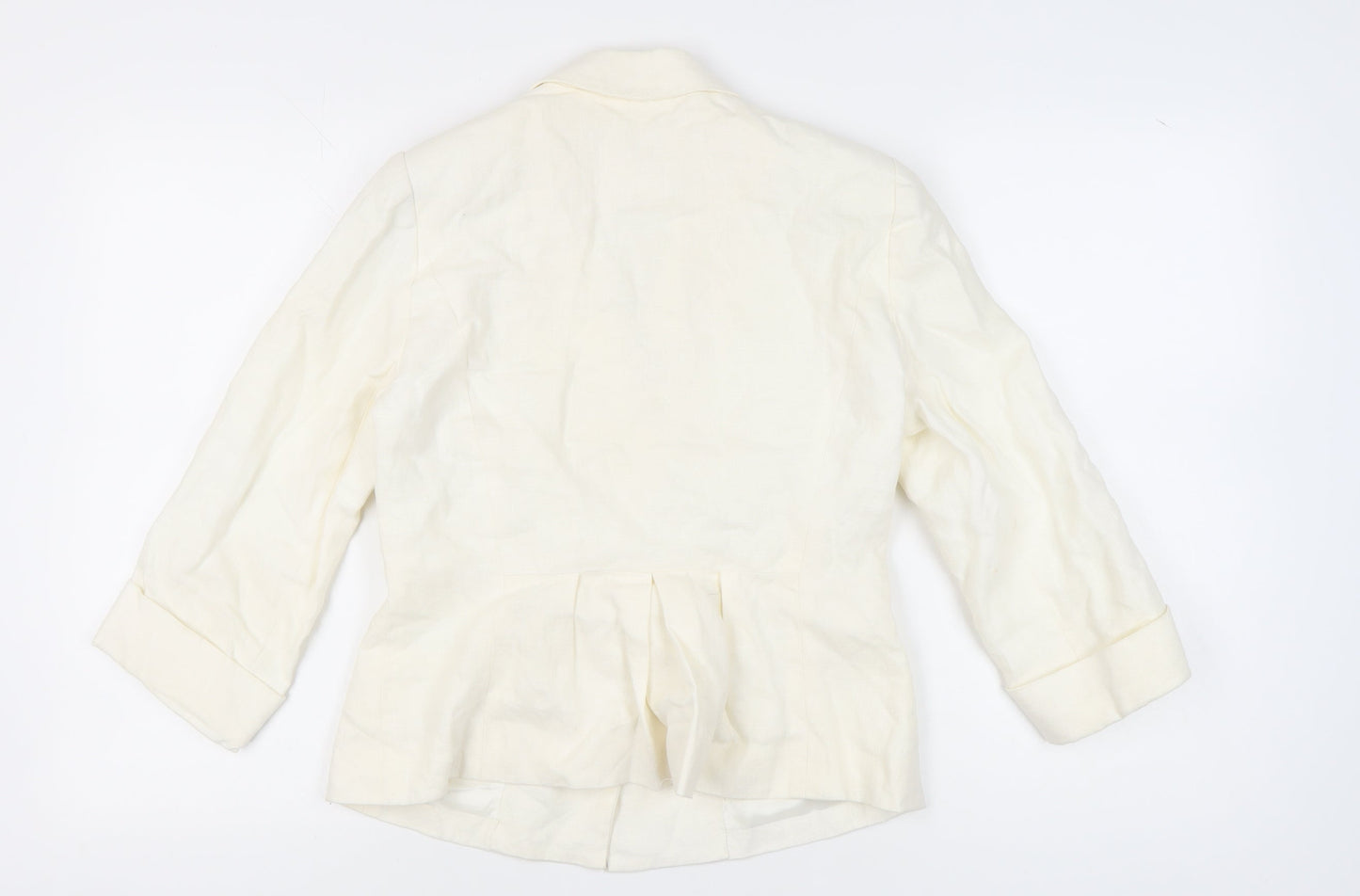 East Ivory Women's Blazer - Size 10, Lined Linen