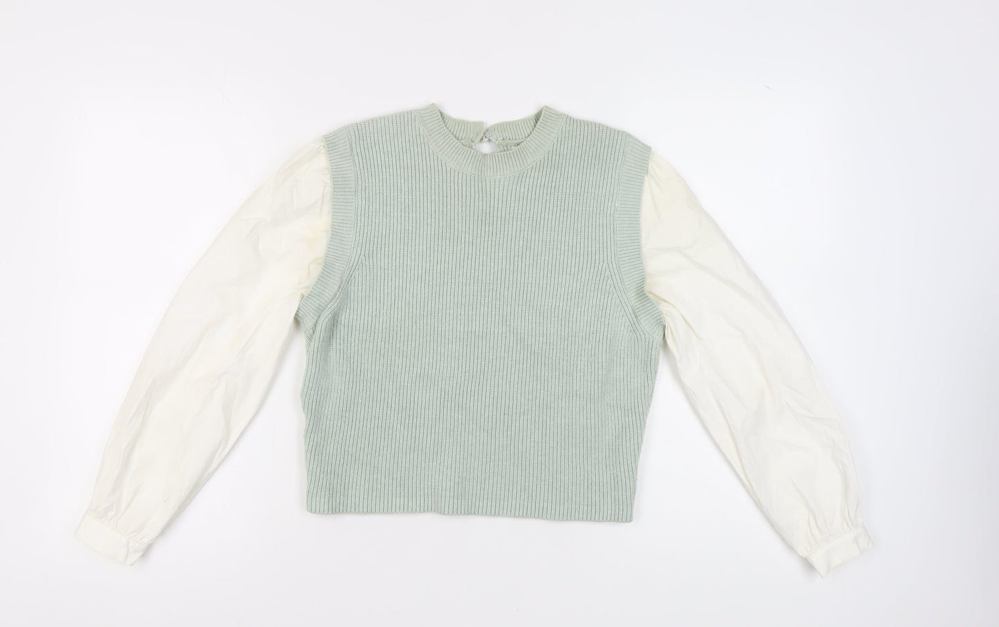 Womens UK Size S MNG Green Pullover Jumper