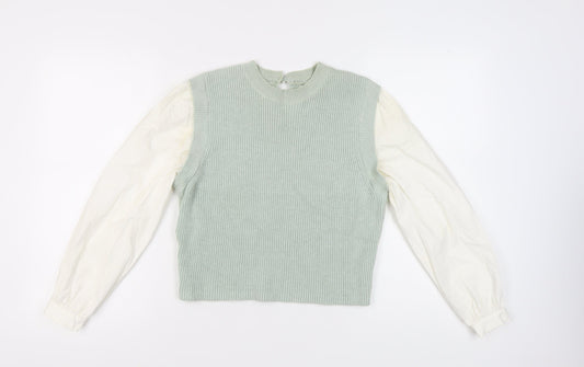 Womens UK Size S MNG Green Pullover Jumper