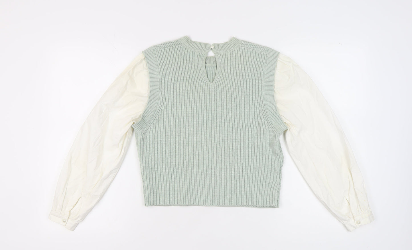 Womens UK Size S MNG Green Pullover Jumper