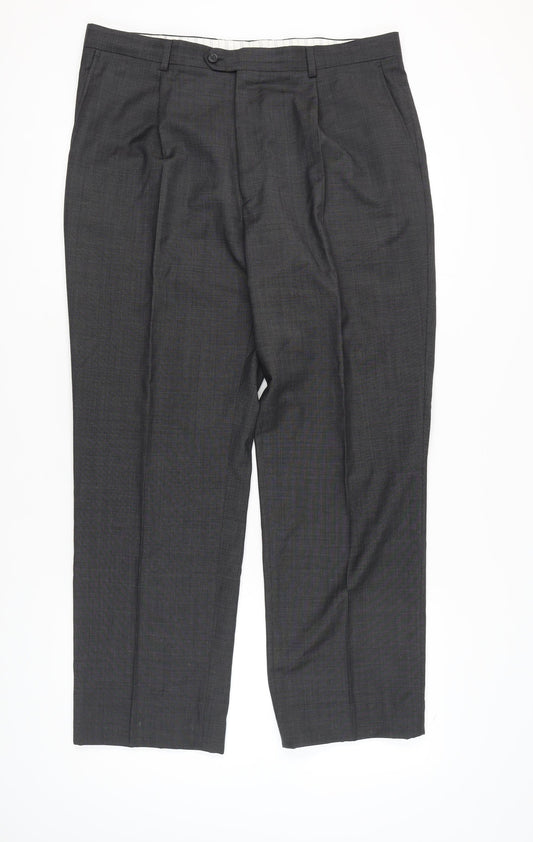 Marks and Spencer Men Black Dress Pants 38
