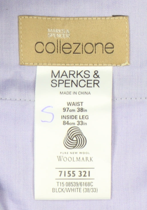 Marks and Spencer Men Black Dress Pants 38