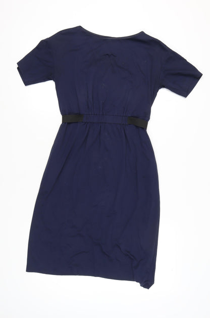Oliver Bonas Women's Blue Cotton Shift Dress, Size 8