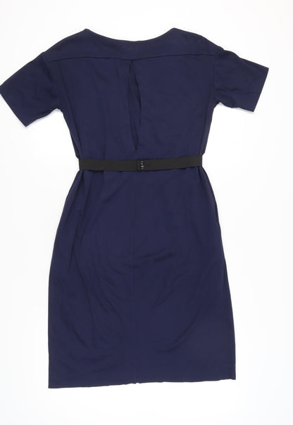 Oliver Bonas Women's Blue Cotton Shift Dress, Size 8