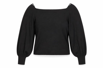 Womens UK Size 14 Topshop Black Basic Blouse