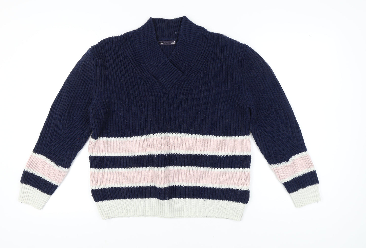 Womens UK Size M Marks and Spencer Blue Pullover Jumper