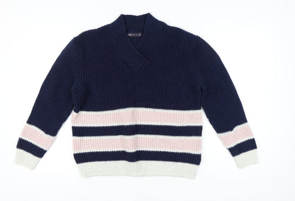 Womens UK Size M Marks and Spencer Blue Pullover Jumper