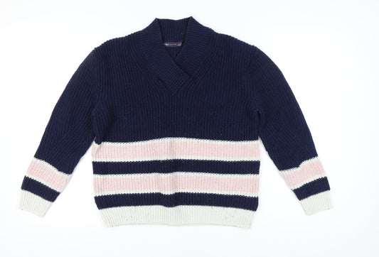 Womens UK Size M Marks and Spencer Blue Pullover Jumper