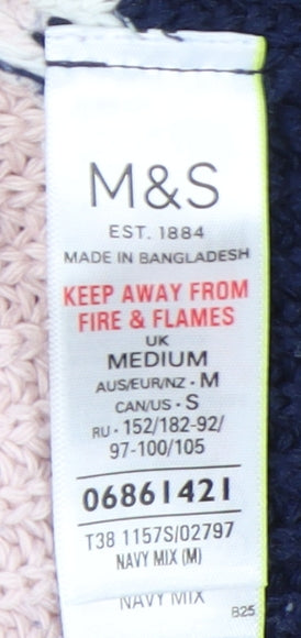 Womens UK Size M Marks and Spencer Blue Pullover Jumper