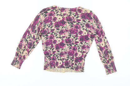 Womens UK Size 8 Kaliko Multicoloured Cardigan Jumper