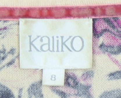 Womens UK Size 8 Kaliko Multicoloured Cardigan Jumper