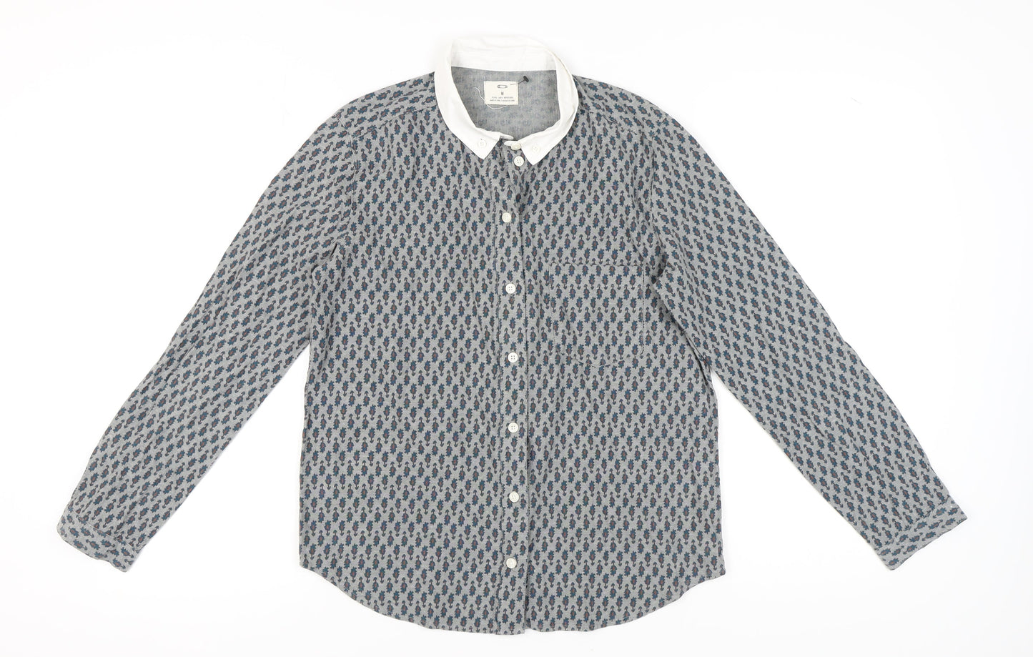 Womens UK Size M Pins and Needles Multicoloured Basic Button-Up