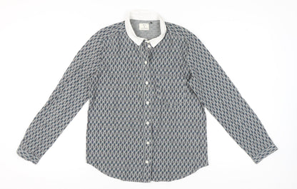 Womens UK Size M Pins and Needles Multicoloured Basic Button-Up