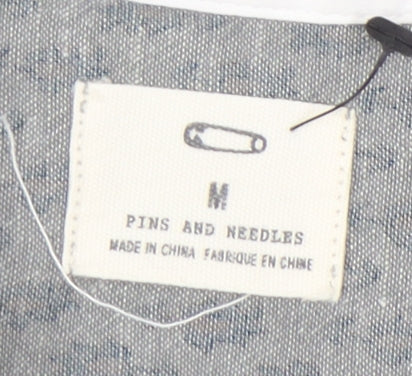 Womens UK Size M Pins and Needles Multicoloured Basic Button-Up