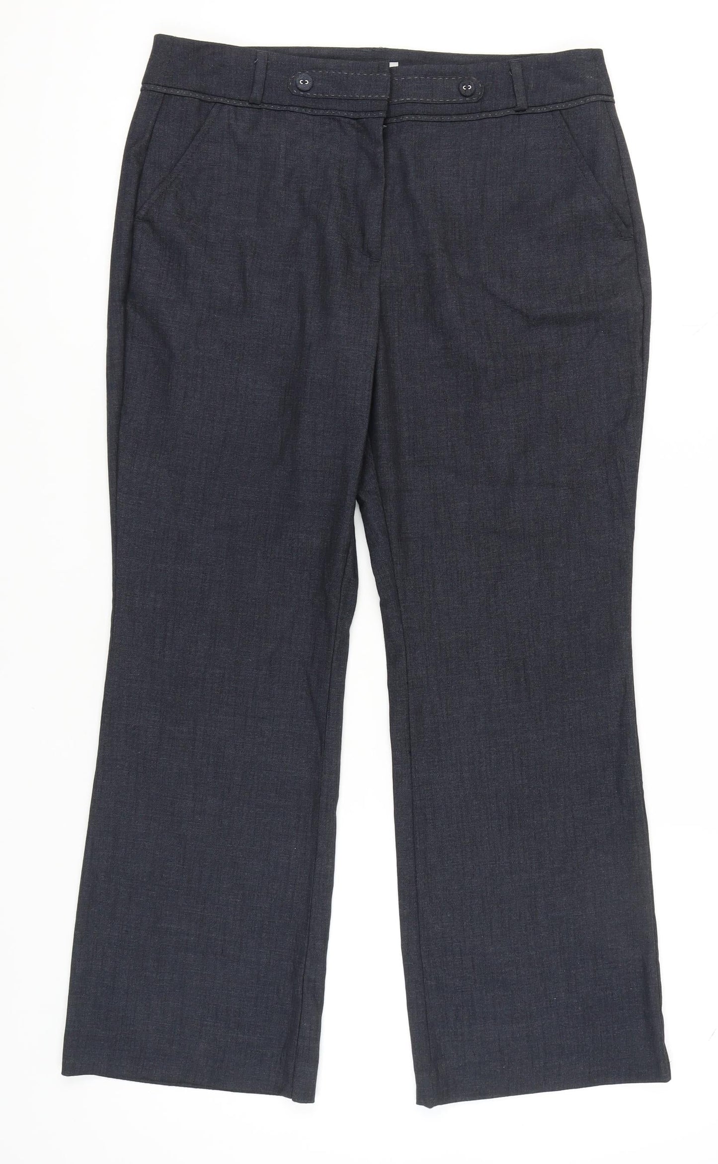 Womens UK Size 14 Slim Marks and Spencer   Blue Trousers