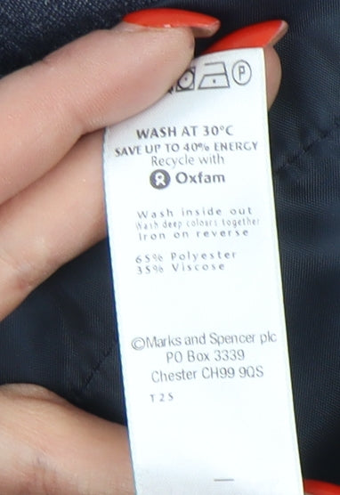 Womens UK Size 14 Slim Marks and Spencer   Blue Trousers