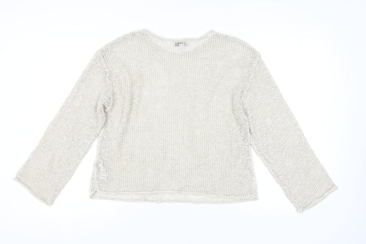 Womens UK Size L Marks and Spencer Beige Pullover Jumper
