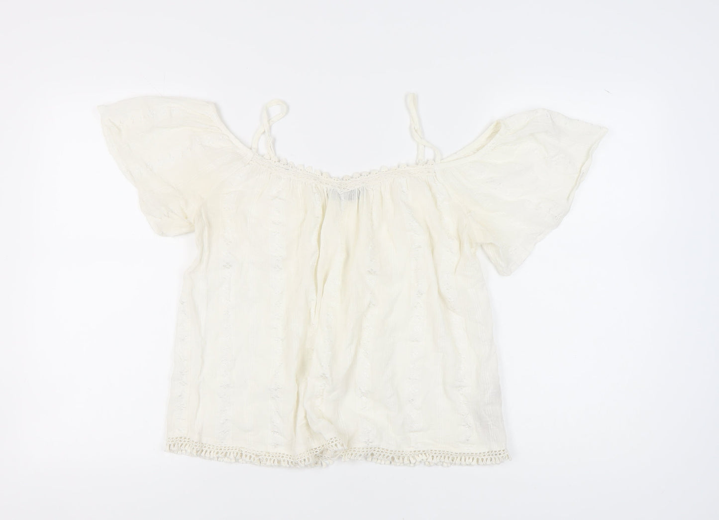 Womens UK Size 12 Dorothy Perkins White Tunic Blouse