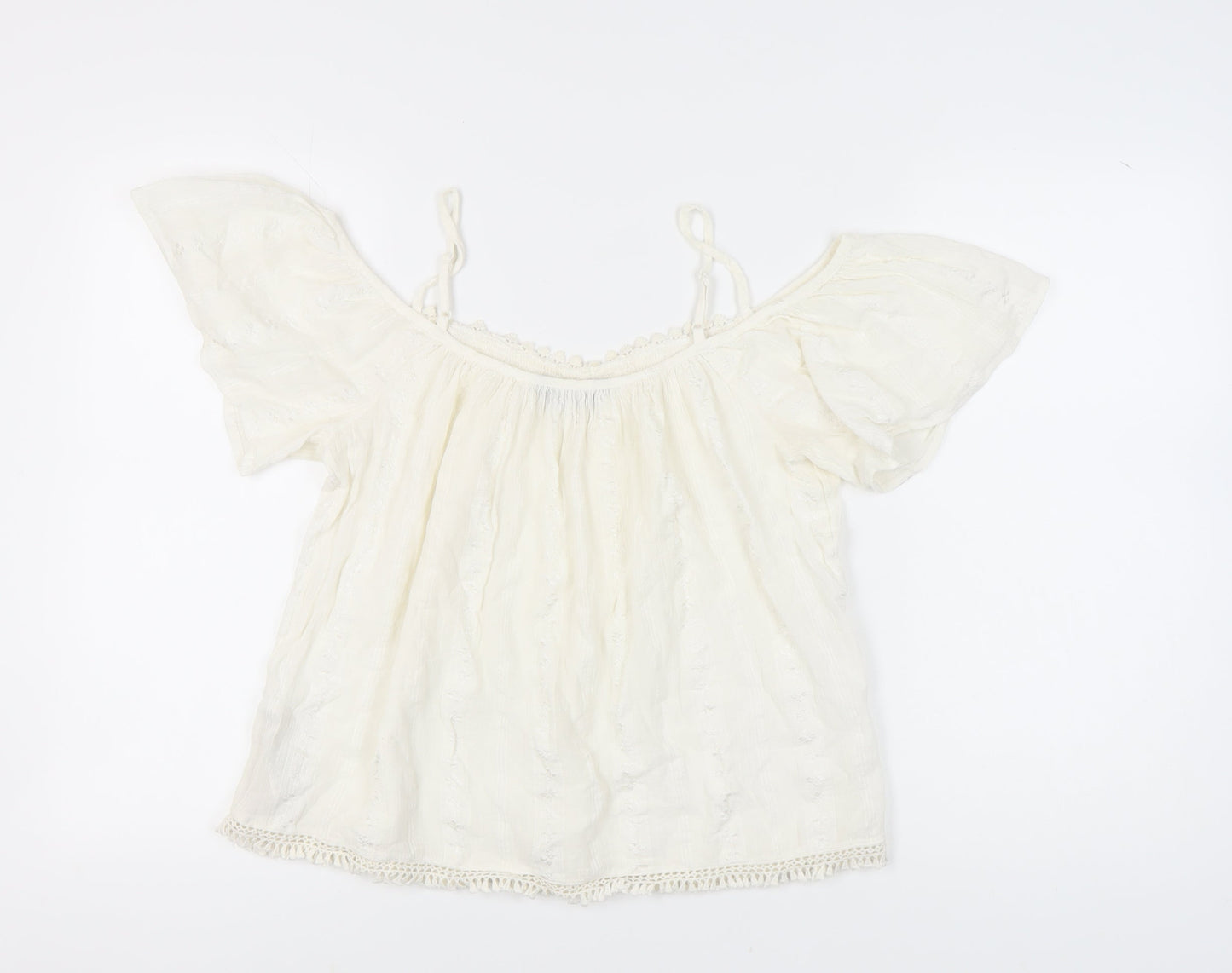 Womens UK Size 12 Dorothy Perkins White Tunic Blouse