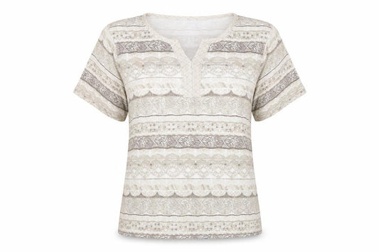 Womens UK Size M Bonmarché Beige  T-Shirt