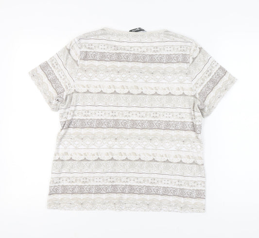 Womens UK Size M Bonmarché Beige  T-Shirt