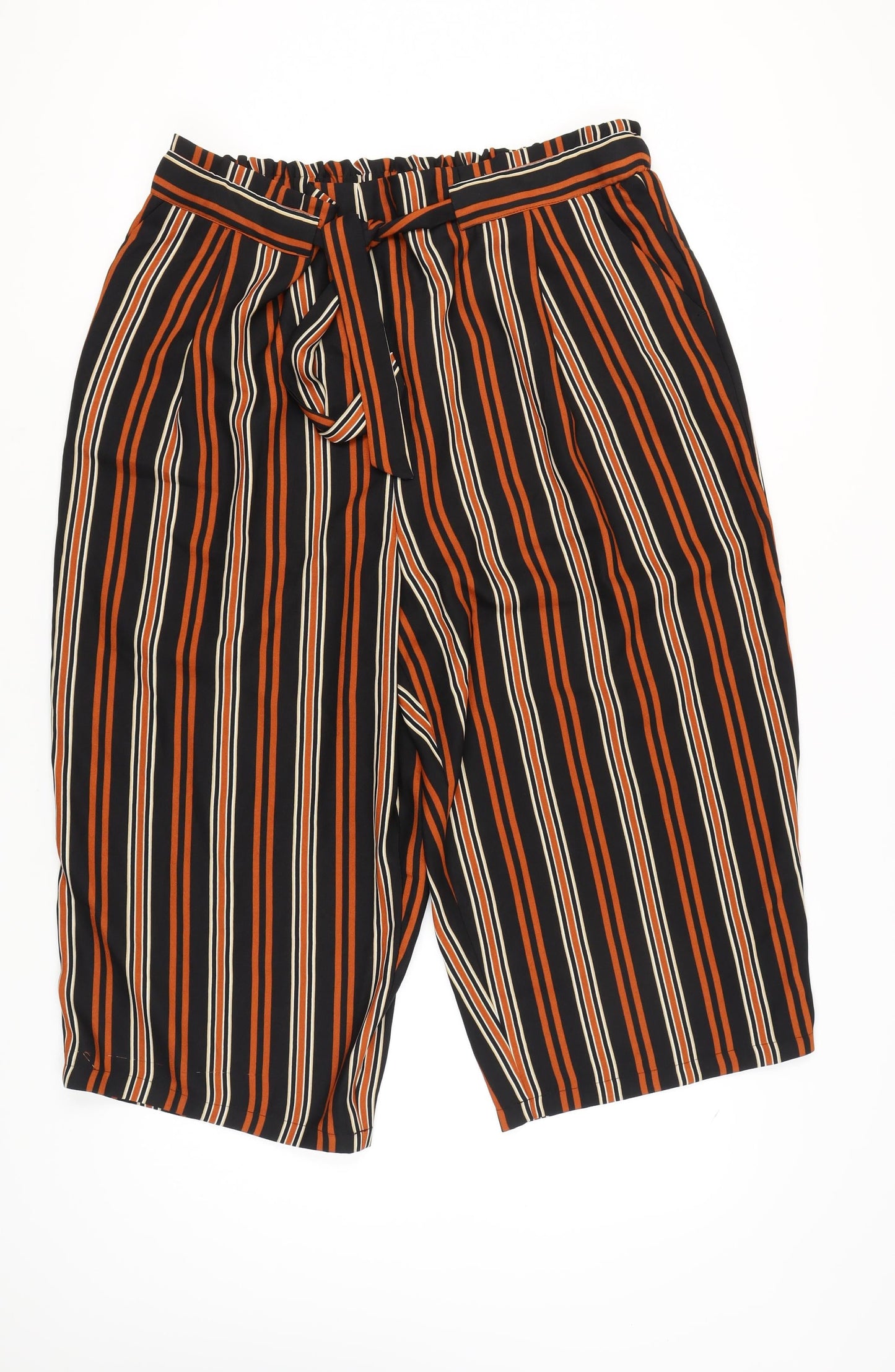 New Look Women's Multicoloured Striped Cropped Trousers