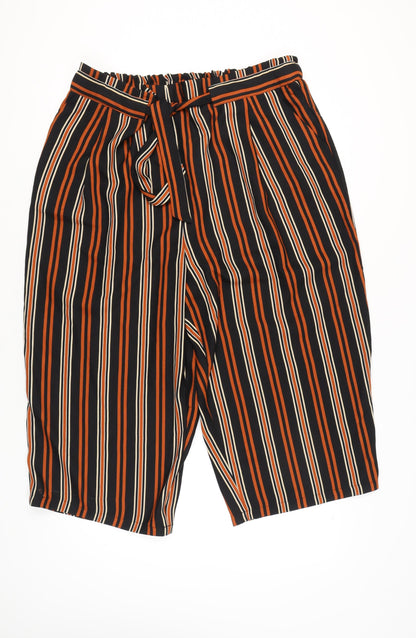 New Look Women's Multicoloured Striped Cropped Trousers