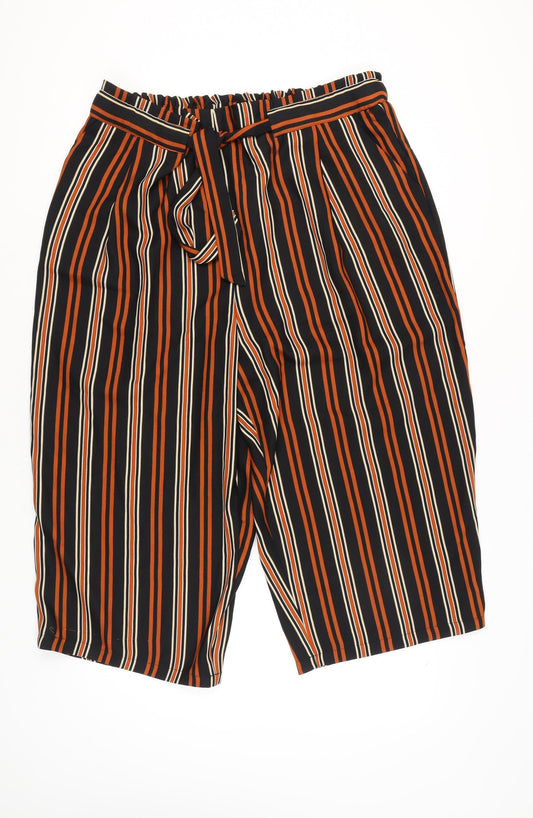 New Look Women's Multicoloured Striped Cropped Trousers