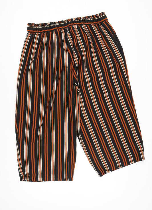 New Look Women's Multicoloured Striped Cropped Trousers