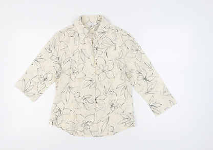 Womens UK Size 10 NEXT Beige  Button-Up