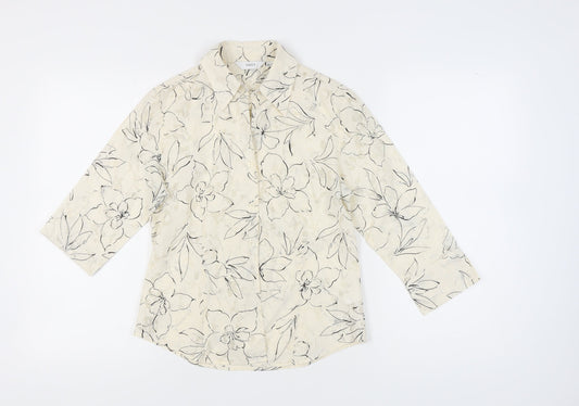 Womens UK Size 10 NEXT Beige  Button-Up