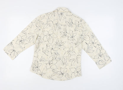 Womens UK Size 10 NEXT Beige  Button-Up