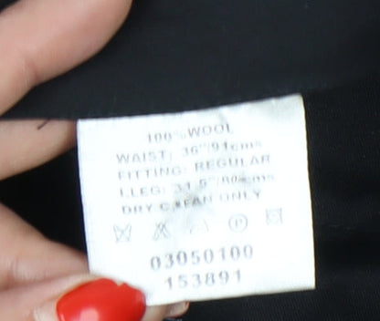 Paul Costelloe Men's Black Dress Pants 36 Regular