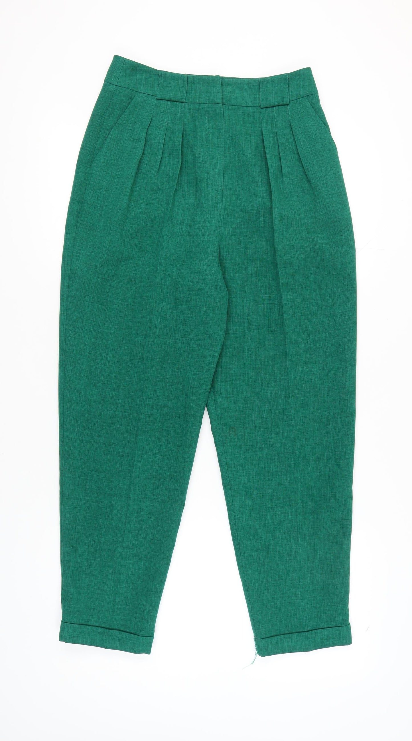 Womens UK Size 10 Miss Selfridge Regular Fit  Green Trousers