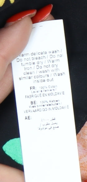 New Look Women's Black Floral Off Shoulder Blouse Size 30