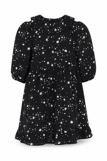 New Look Women's Black Star Pattern Dress, UK 12