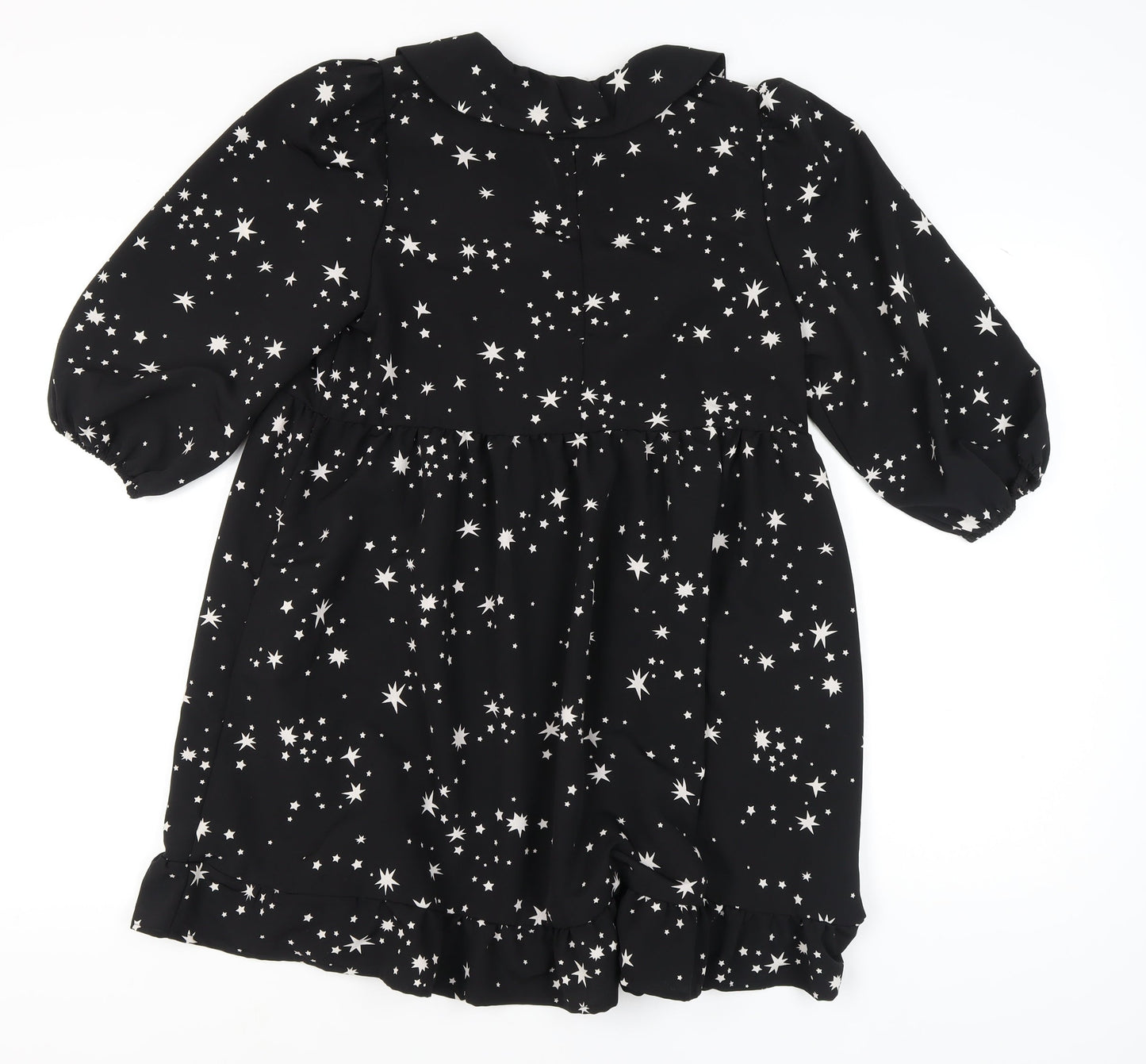 New Look Women's Black Star Pattern Dress, UK 12