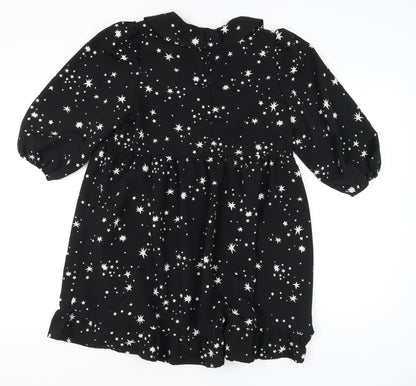 New Look Women's Black Star Pattern Dress, UK 12