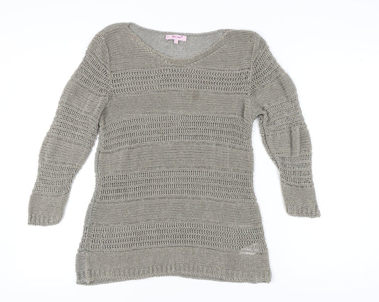 Womens UK Size L Marks and Spencer Grey Pullover Jumper