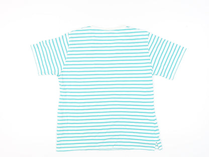 Womens UK Size XL Mudflower Blue Basic T-Shirt