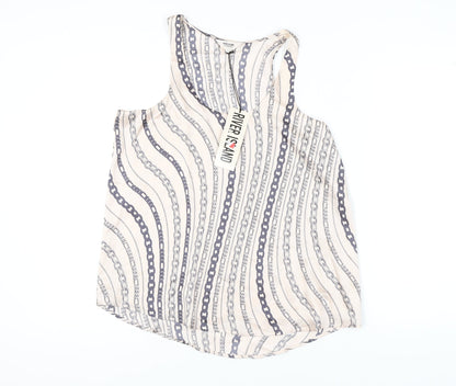 Womens UK Size 12 River Island Beige Basic Tank