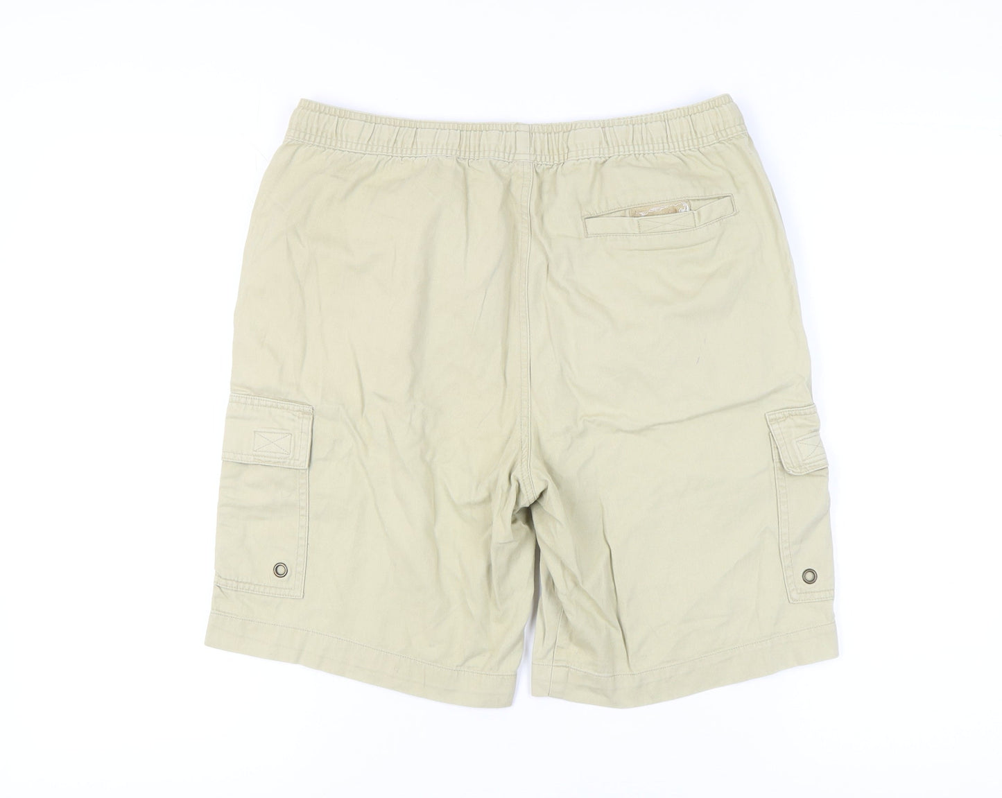 Casual Club Men's Beige Cargo Shorts S Elastic Waist
