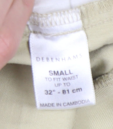 Casual Club Men's Beige Cargo Shorts S Elastic Waist