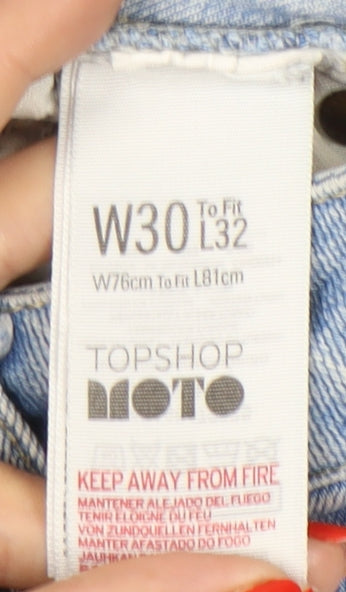Topshop Women’s Blue Straight Jeans Size 10